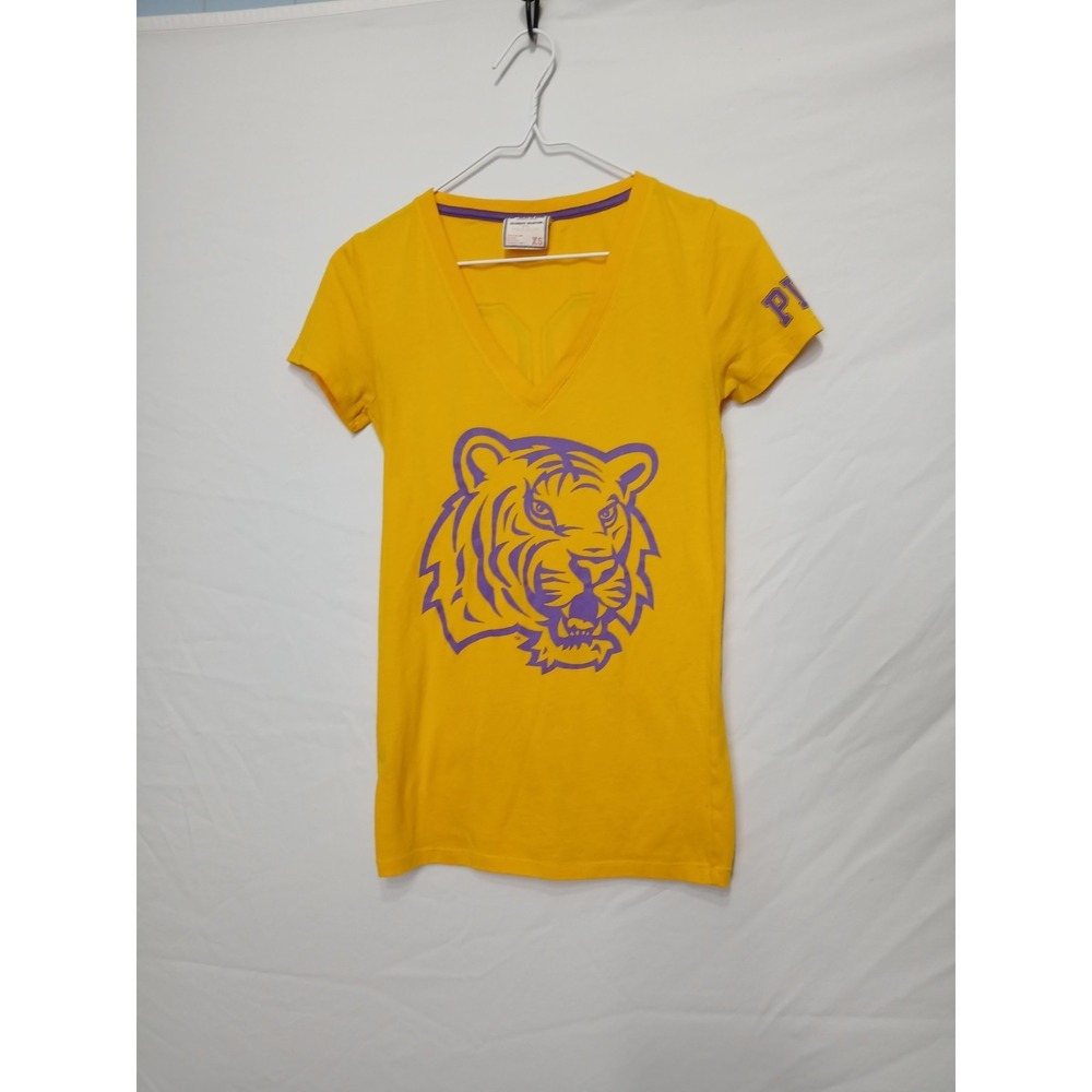 VTG PINK Victoria's Secret LSU Tigers shirt sz XS y2k collegiate preppy rare htf